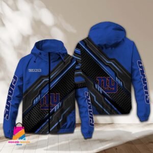 New York Giants NFL Style Windbreaker Jacket For Fans