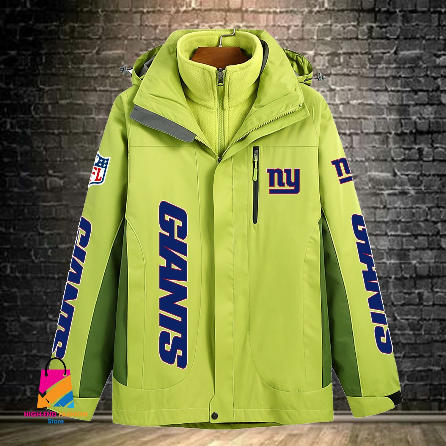 New York Giants NFL Style Windbreaker Jacket For Fans