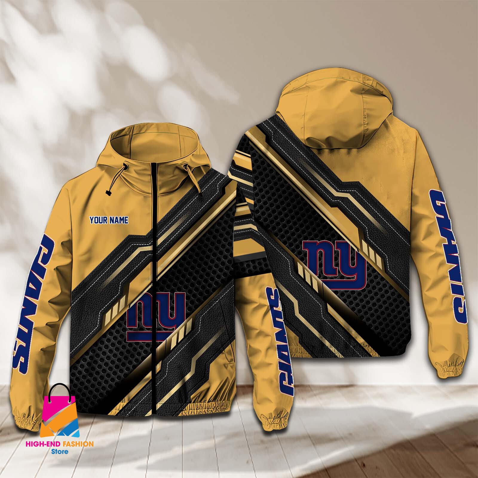 New York Giants NFL Style Windbreaker Jacket For Fans