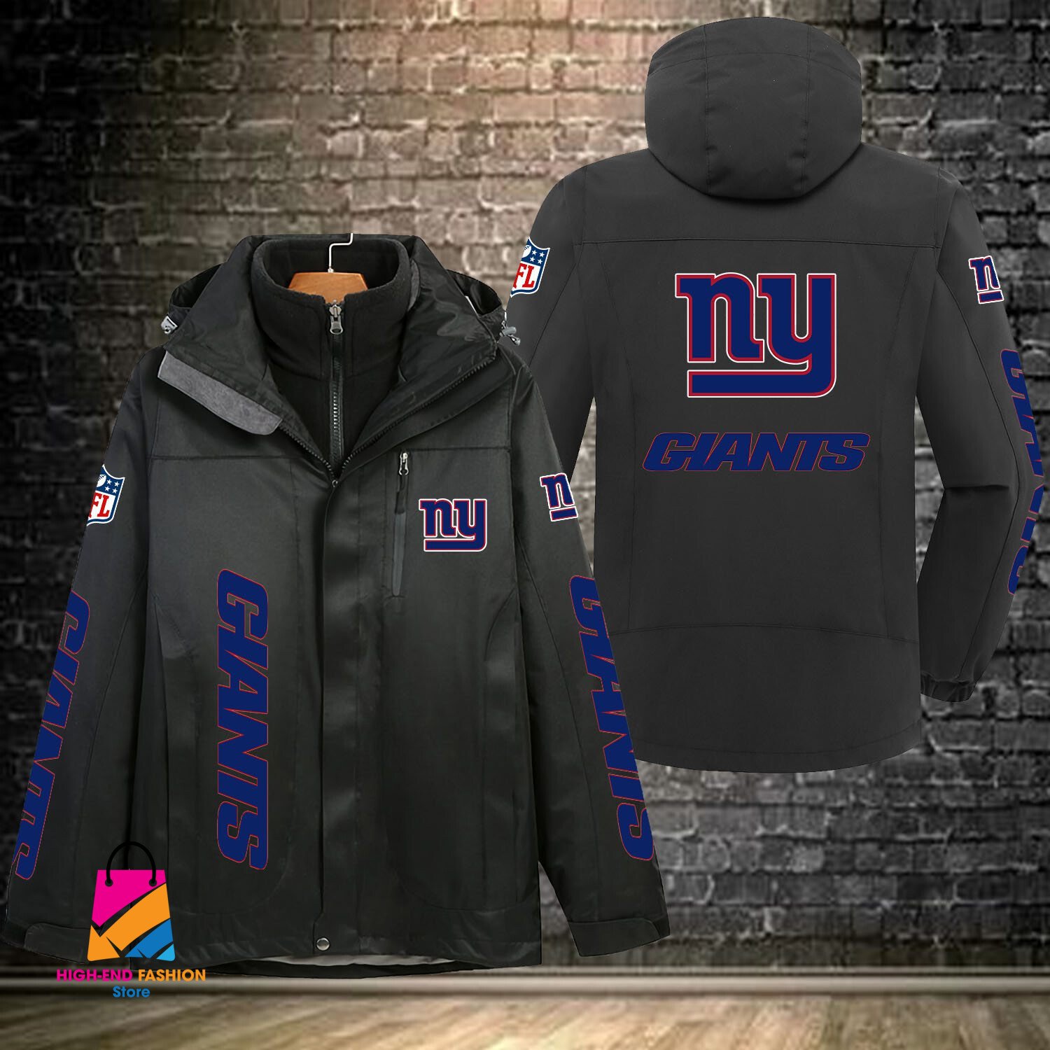 New York Giants NFL Style Windbreaker Jacket For Fans