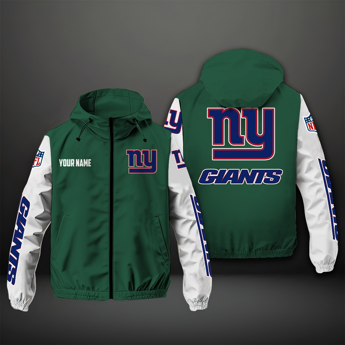 New York Giants NFL Style Windbreaker Jacket For Fans