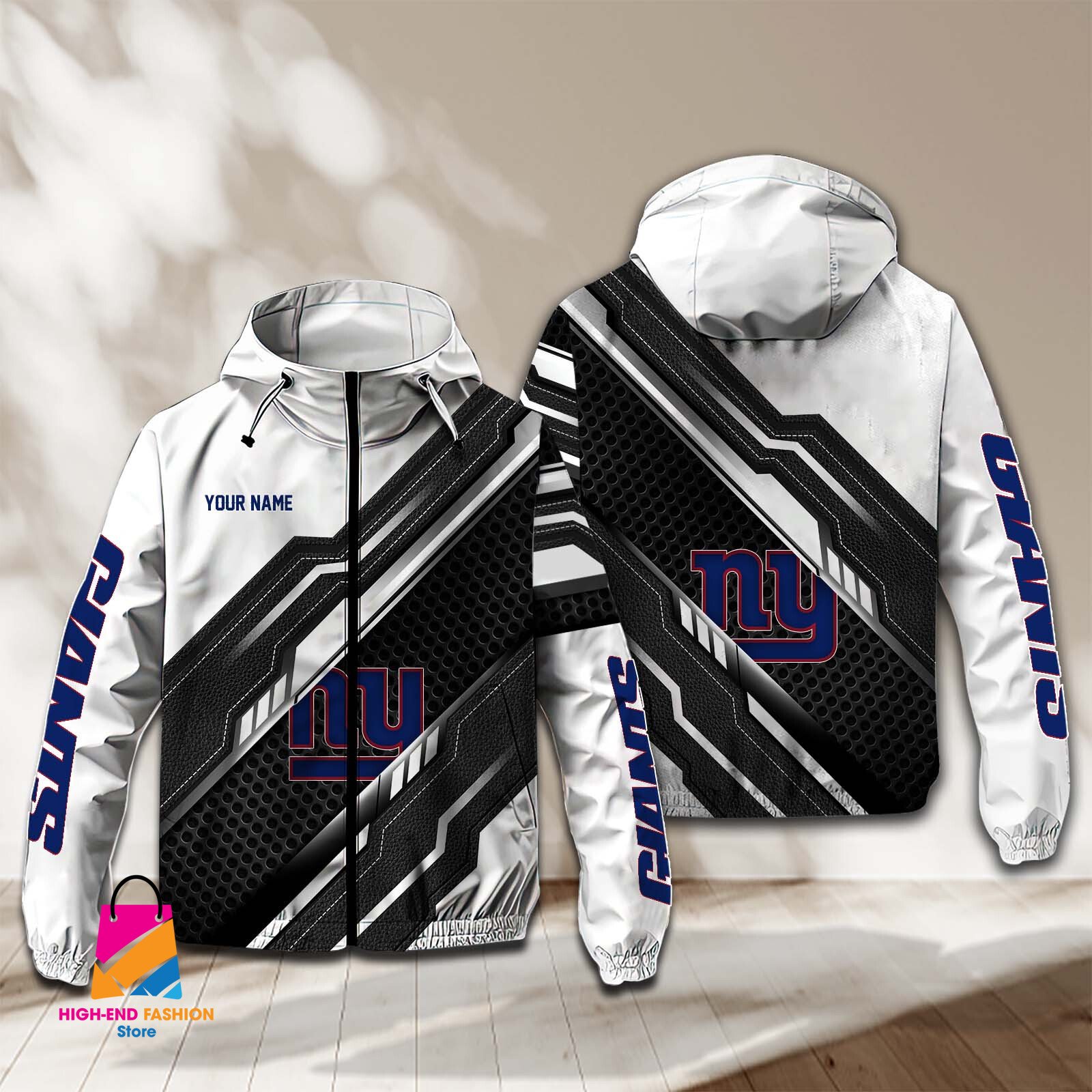 New York Giants NFL Style Windbreaker Jacket For Fans