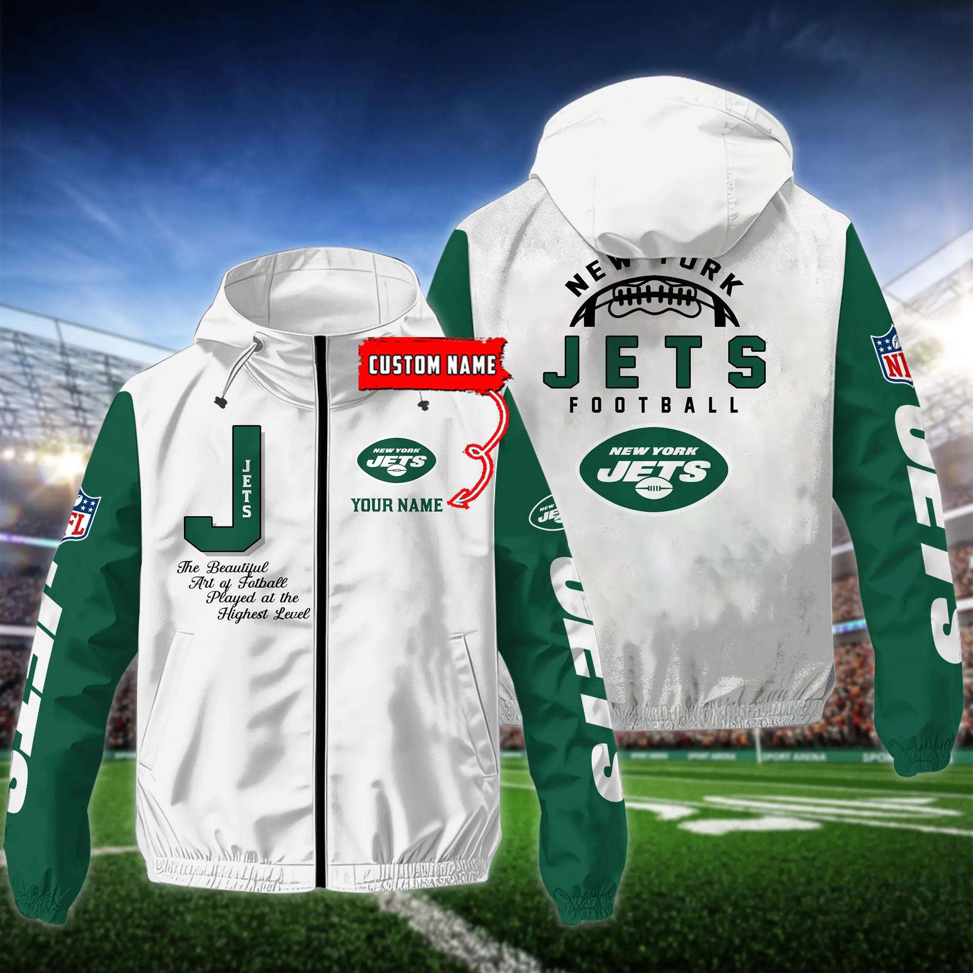 New York Jets NFL Personalized Style Windbreaker Jacket For Fans