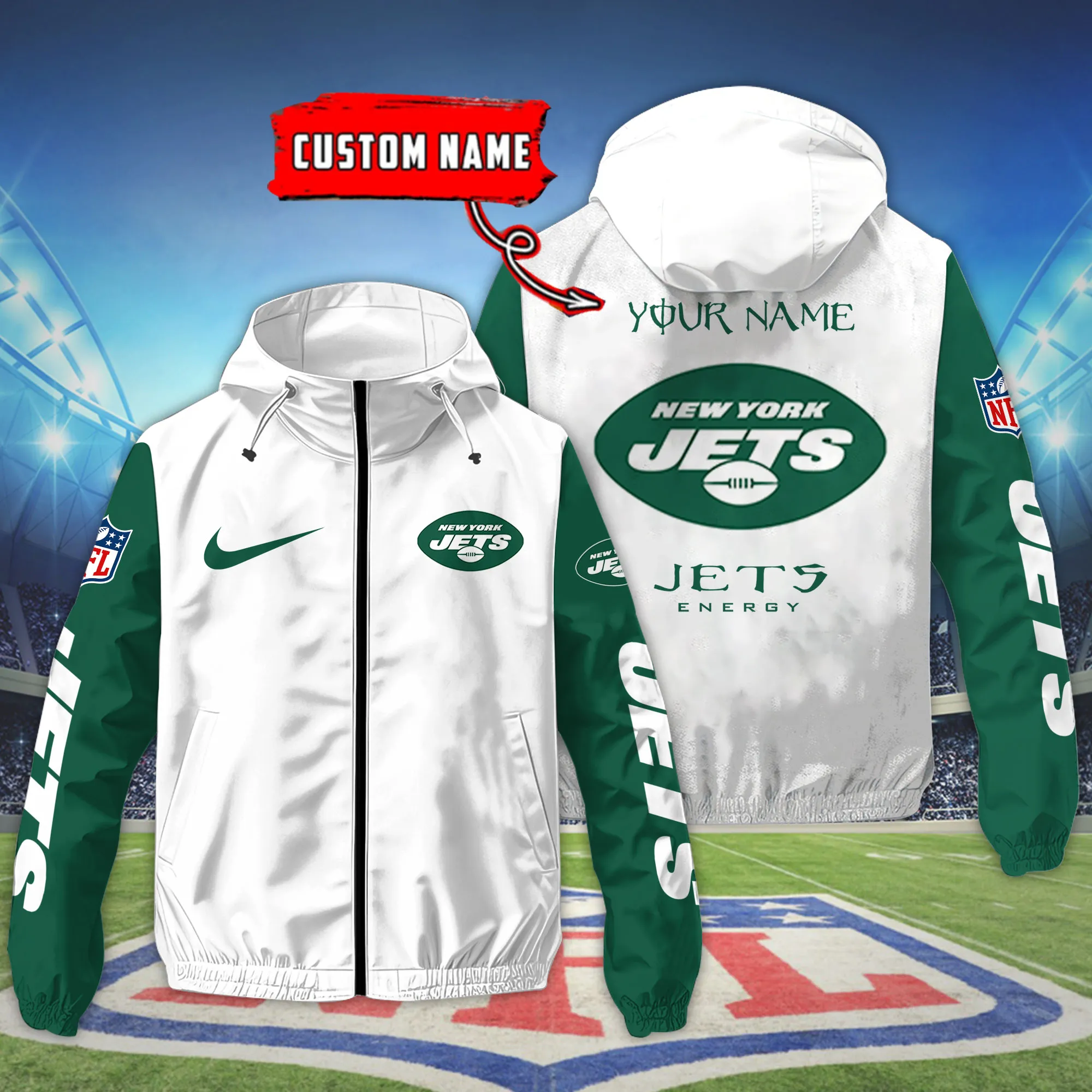 New York Jets NFL Personalized Style Windbreaker Jacket For Fans