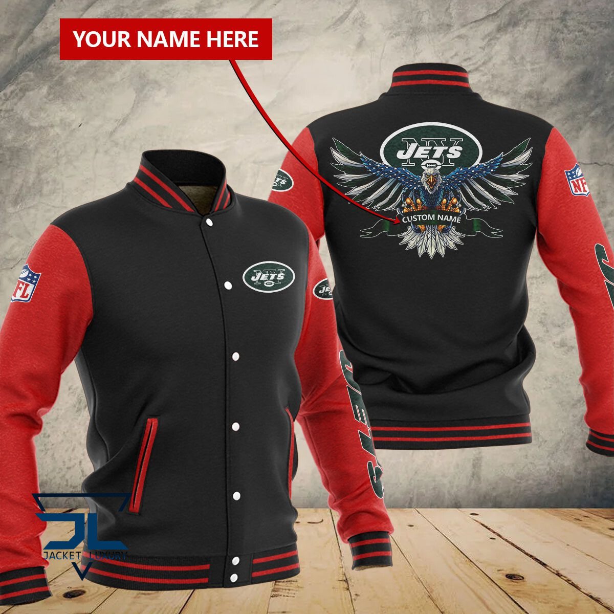 New York Jets NFL Style Baseball Jacket For Fan