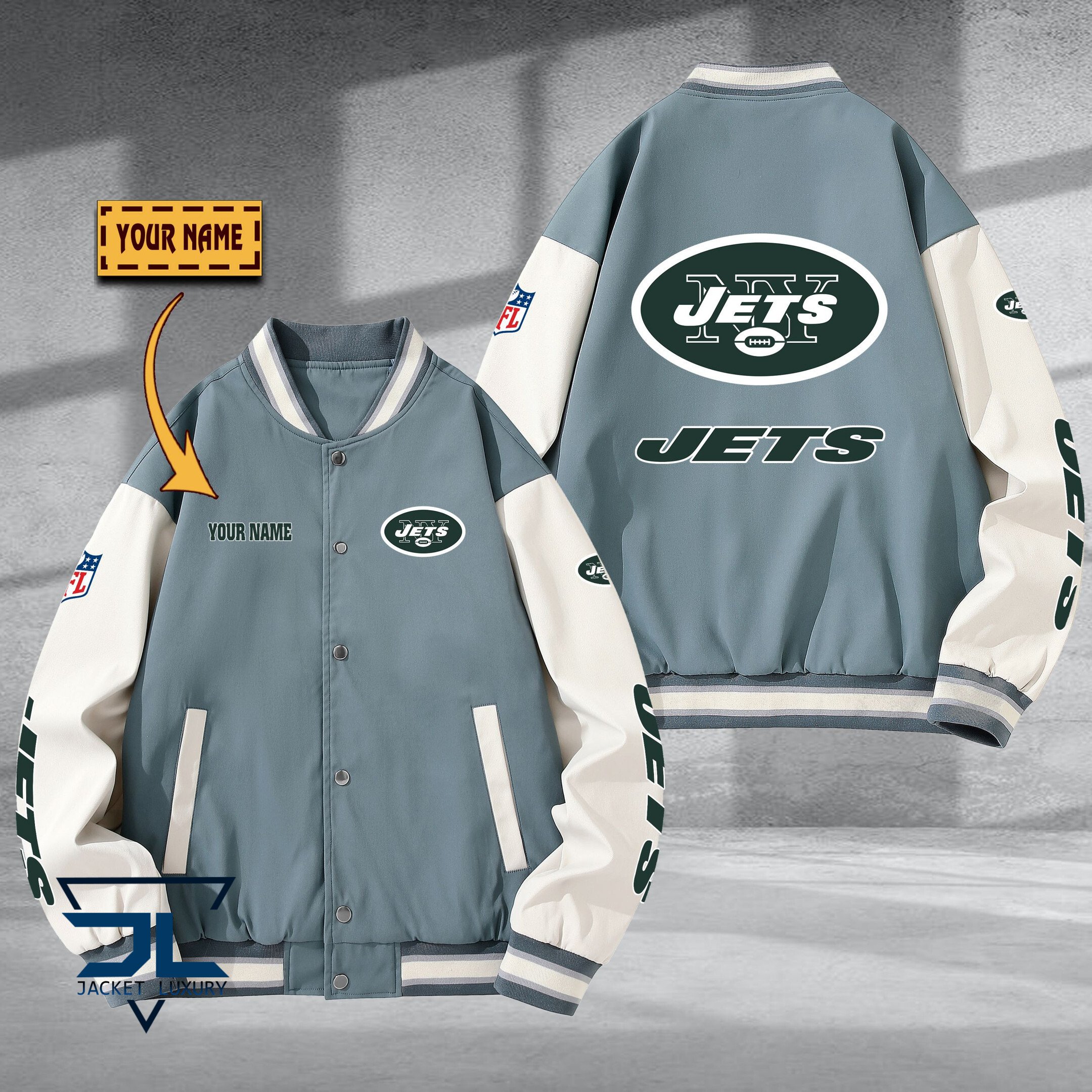 New York Jets NFL Style Baseball Jacket For Fan