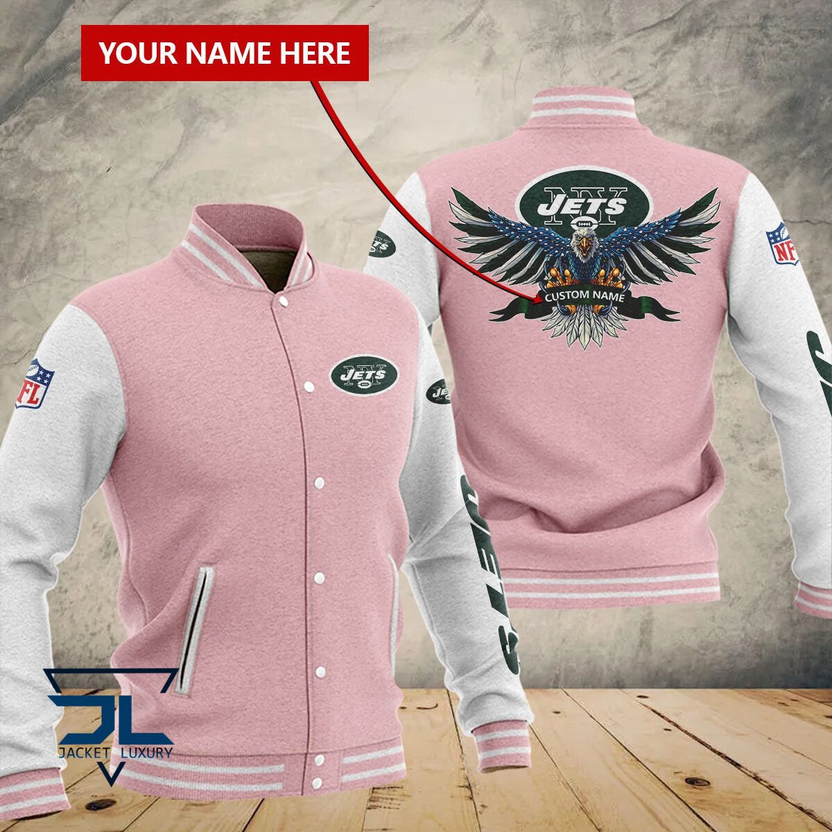 New York Jets NFL Style Baseball Jacket For Fan