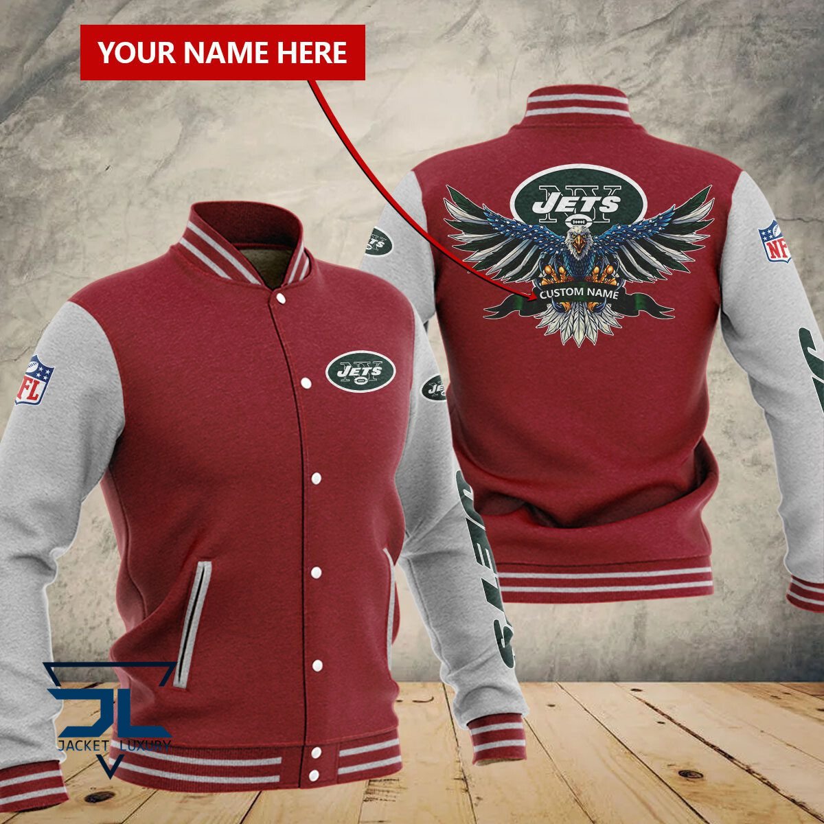 New York Jets NFL Style Baseball Jacket For Fan