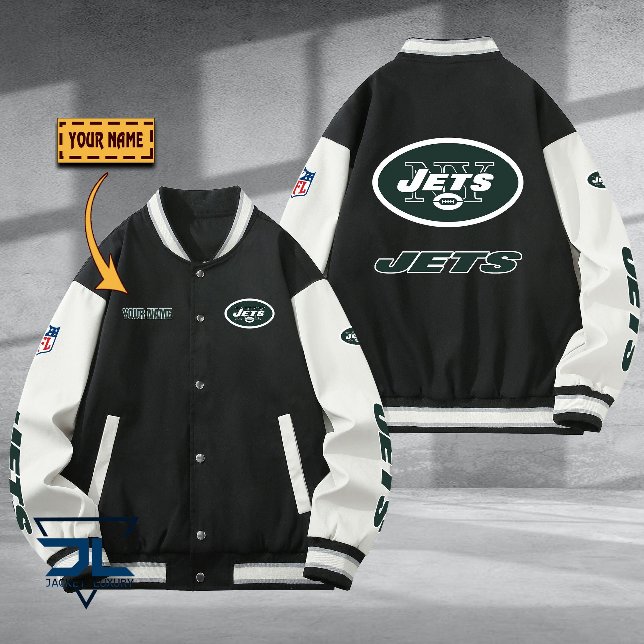 New York Jets NFL Style Baseball Jacket For Fan