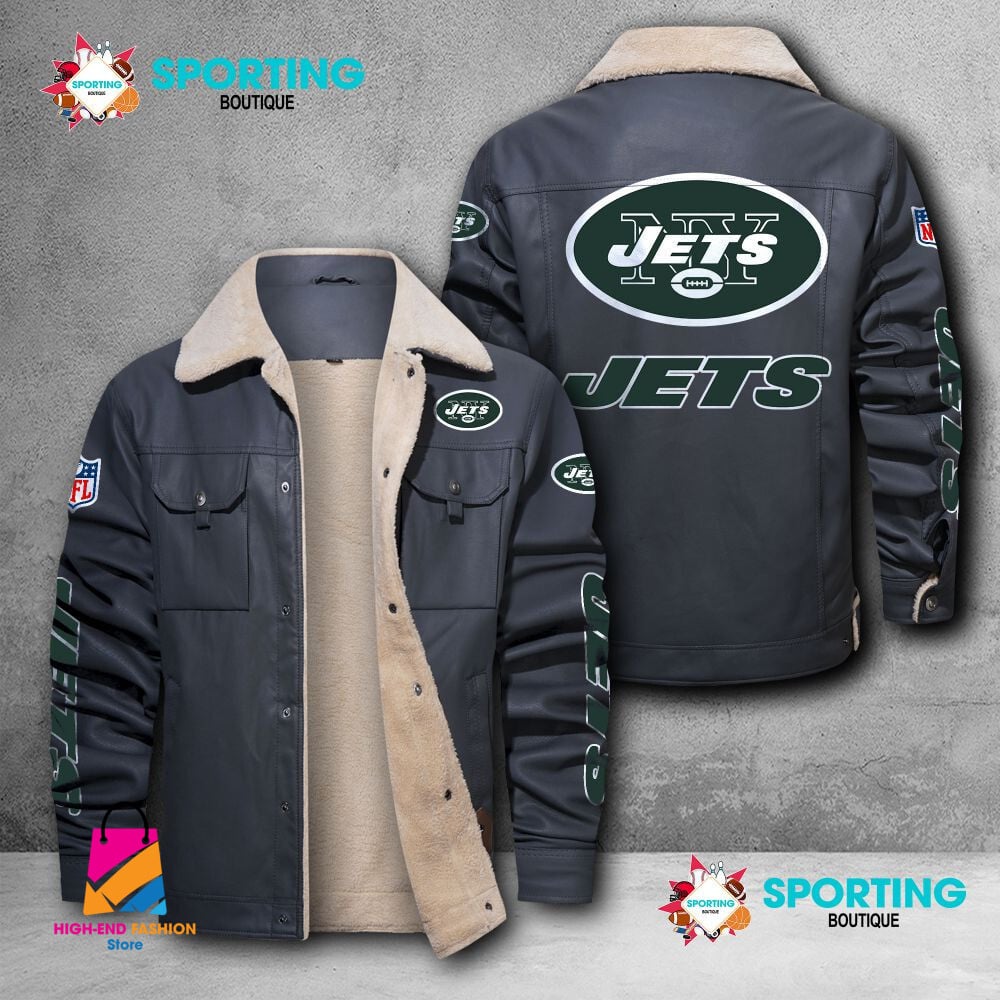 New York Jets NFL Style Leather Jacket For Fans