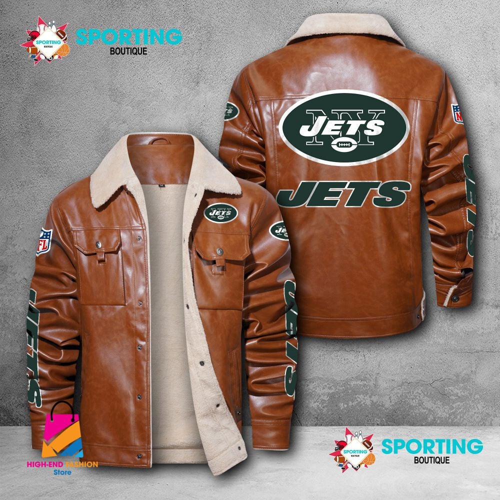 New York Jets NFL Style Leather Jacket For Fans