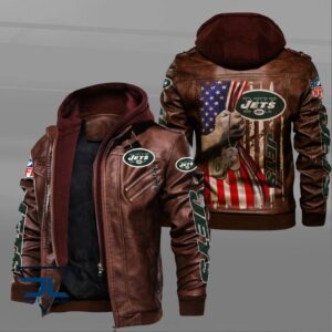 New York Jets NFL Style Leather Jacket For Fan