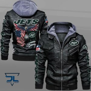 New York Jets NFL Style Leather Jacket For Fan