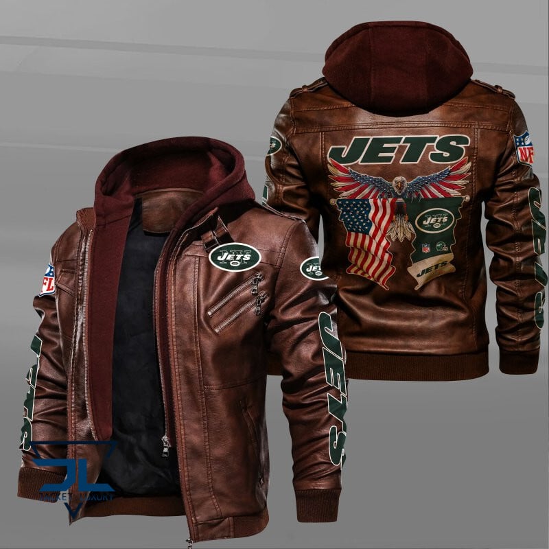 New York Jets NFL Style Leather Jacket For Fan