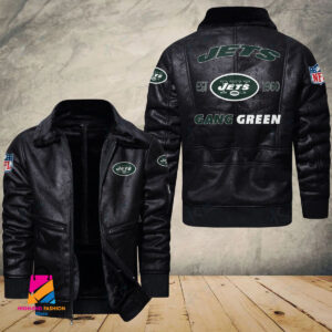 New York Jets NFL Style Leather Jacket For Fans