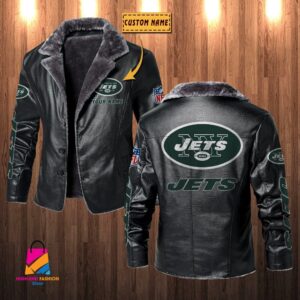 New York Jets NFL Style Leather Jacket For Fans