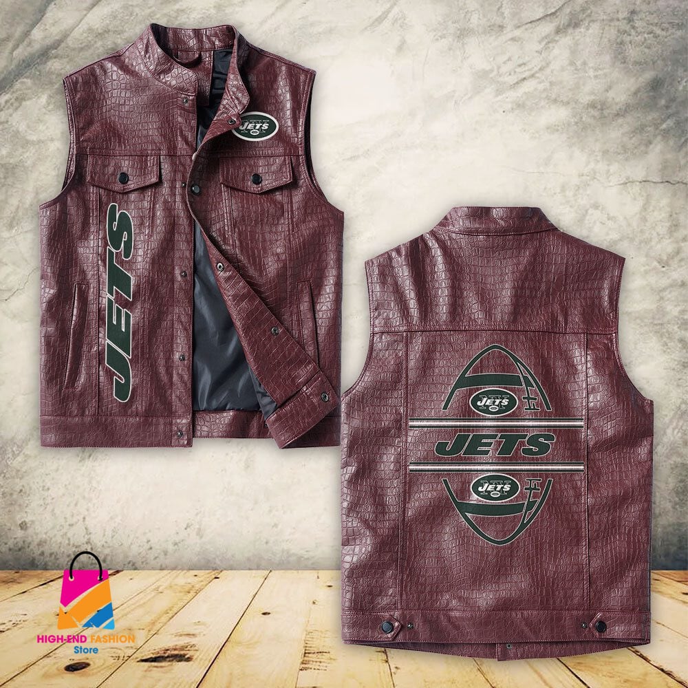 New York Jets NFL Style Leather Jacket For Fans