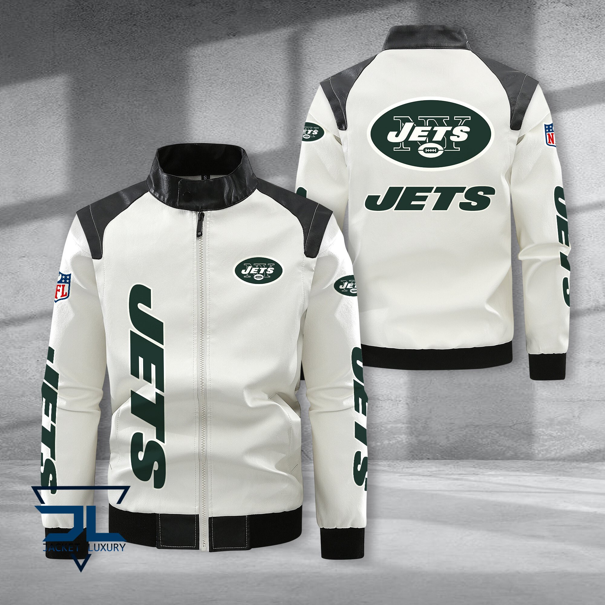 New York Jets NFL Style Leather Jacket For Fans