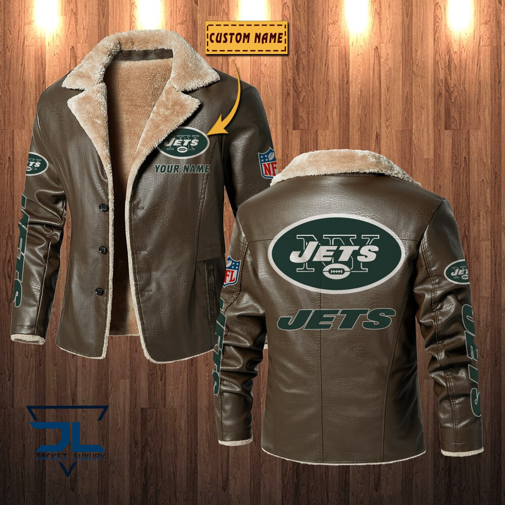 New York Jets NFL Style Leather Jacket For Fans