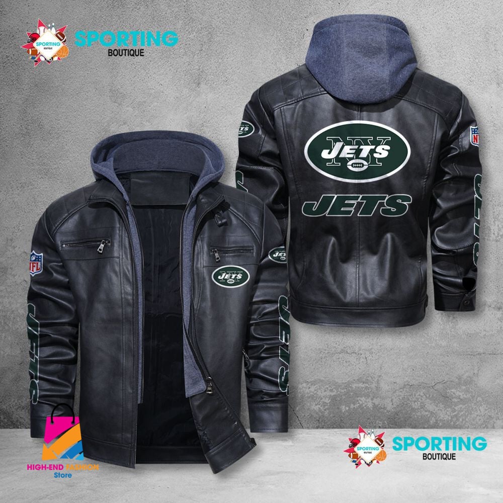 New York Jets NFL Style Leather Jacket For Fans