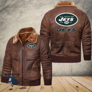 New York Jets NFL Style Leather Jacket For Fans