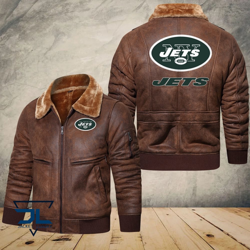 New York Jets NFL Style Leather Jacket For Fans