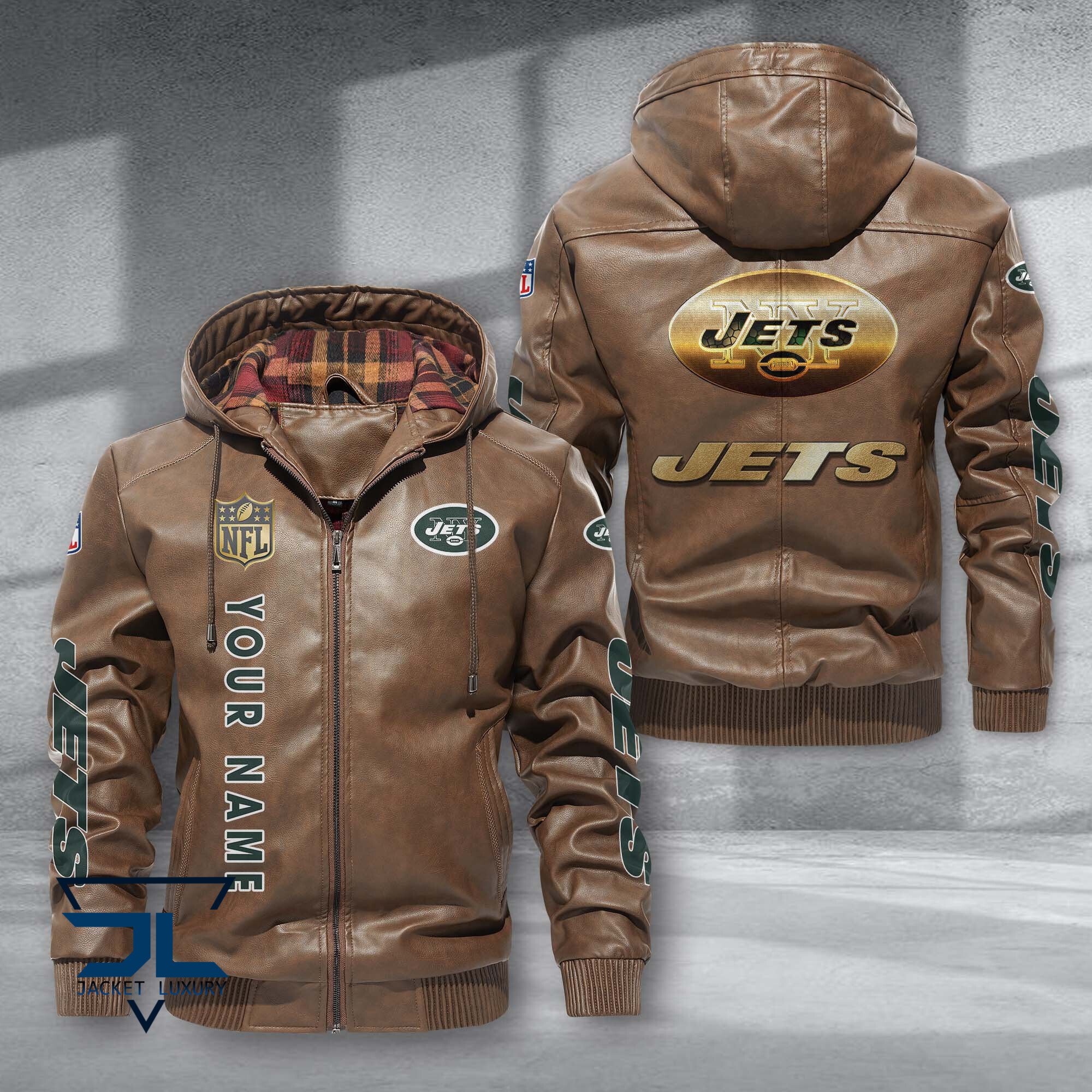 New York Jets NFL Style Leather Jacket For Fans