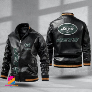 New York Jets NFL Style Leather Jacket For Fans