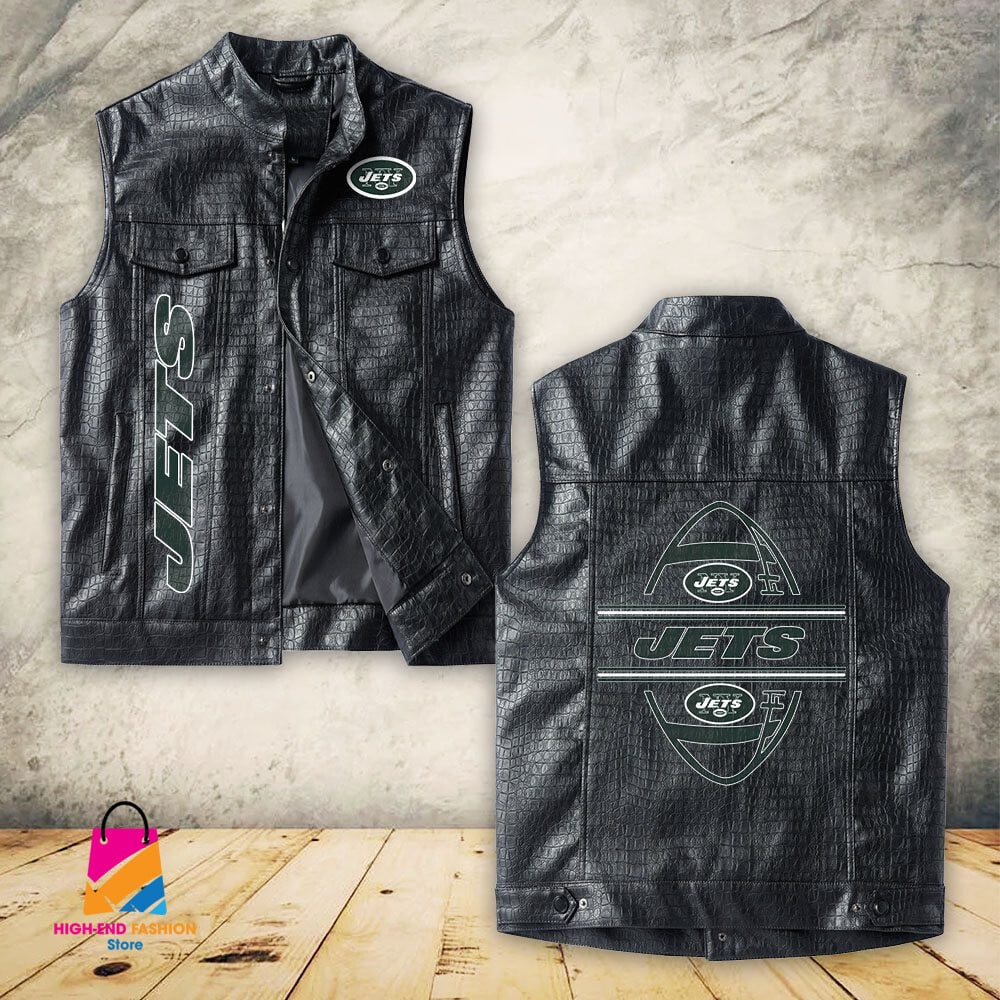 New York Jets NFL Style Leather Jacket For Fans