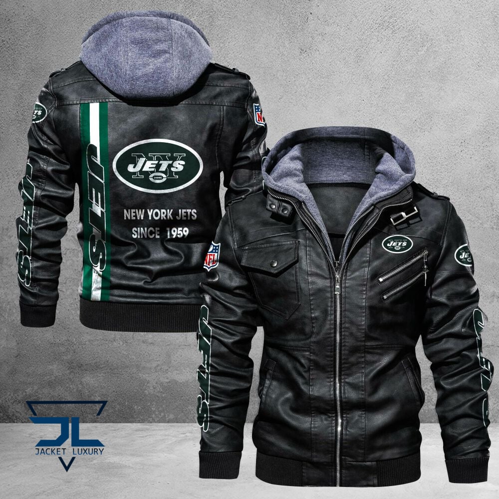 New York Jets NFL Style Leather Jacket For Fans