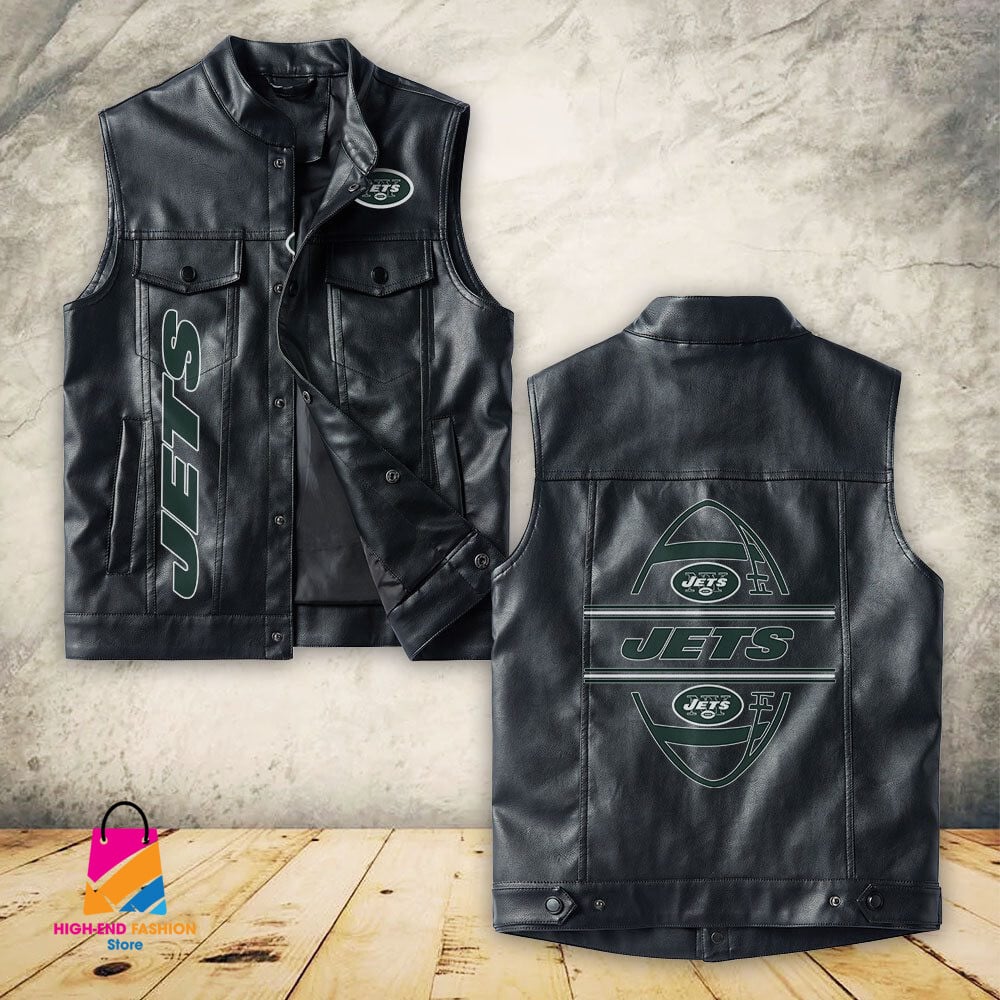 New York Jets NFL Style Leather Jacket For Fans