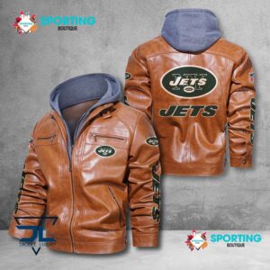 New York Jets NFL Style Leather Jacket For Fans