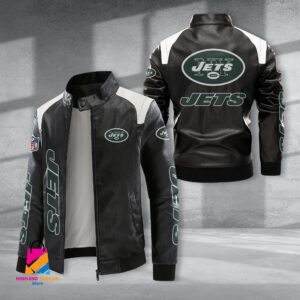 New York Jets NFL Style Leather Jacket For Fans