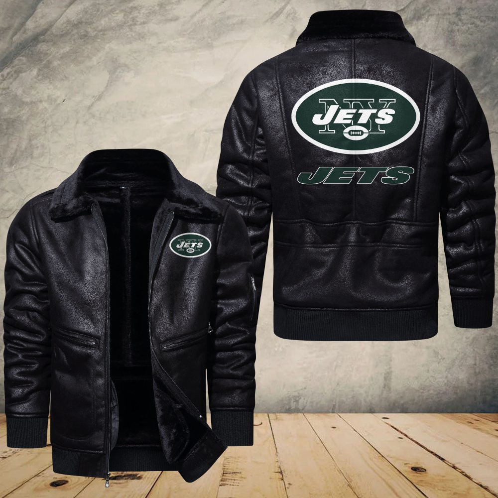 New York Jets NFL Style Leather Jacket For Fans