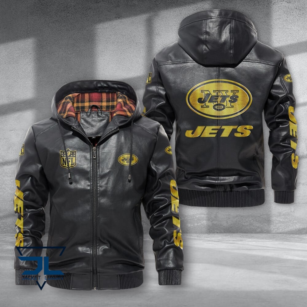 New York Jets NFL Style Leather Jacket For Fans
