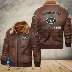 New York Jets NFL Style Leather Jacket For Fans