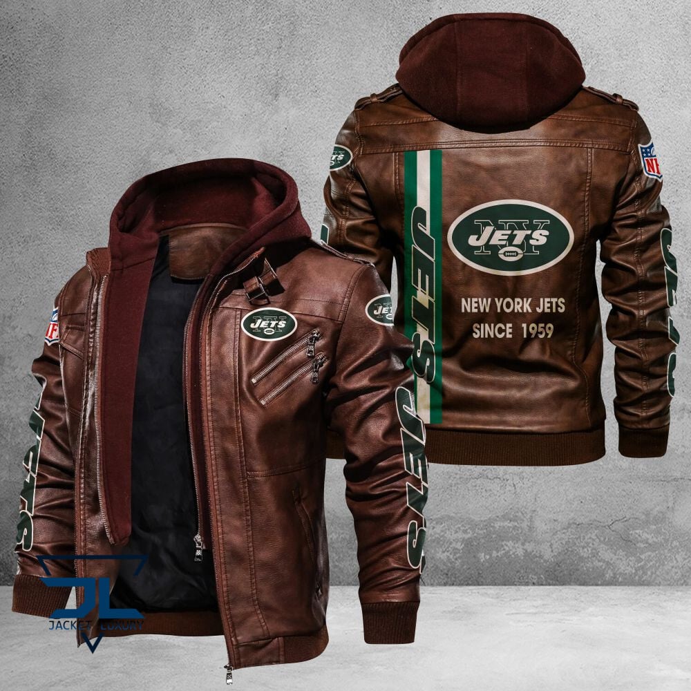 New York Jets NFL Style Leather Jacket For Fans