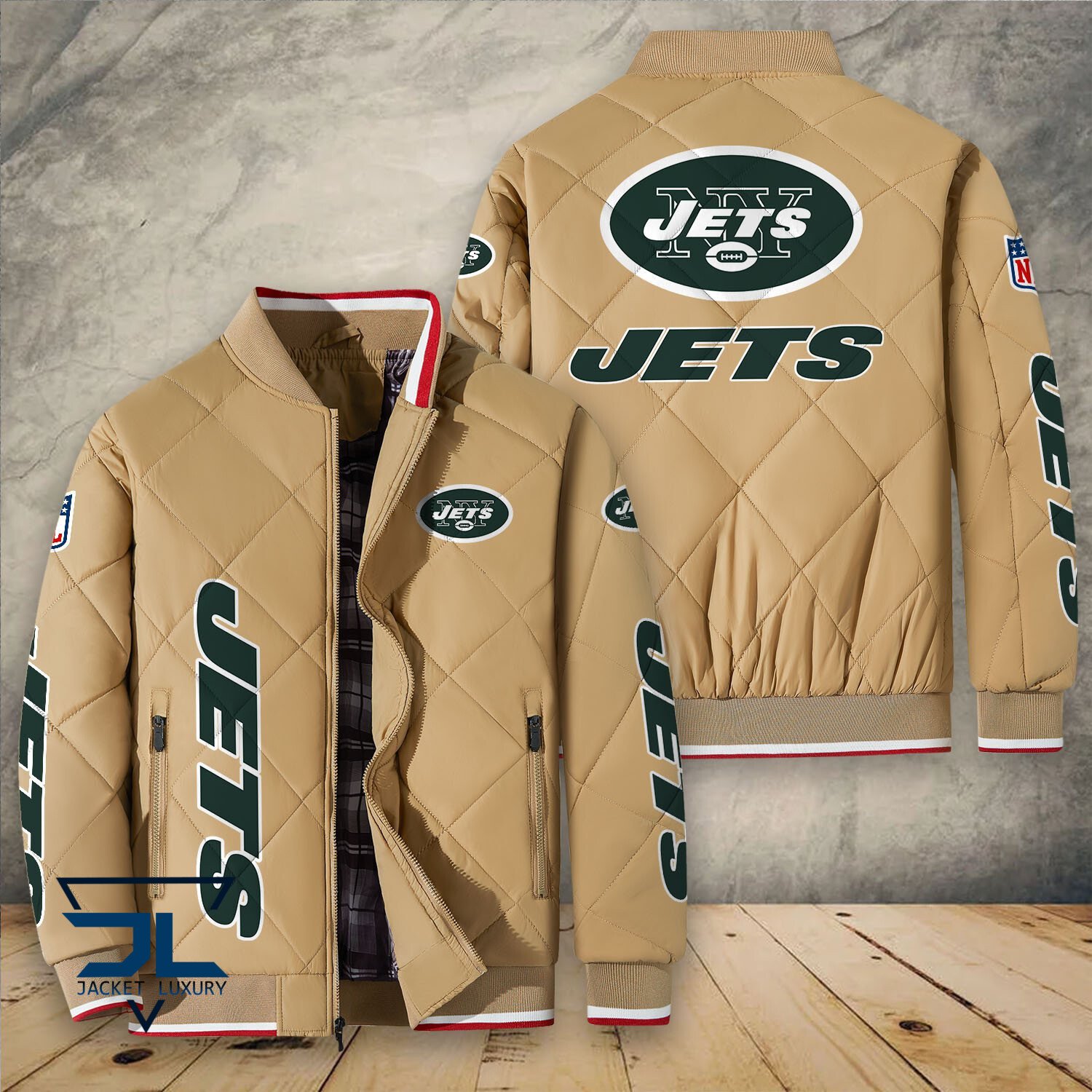 New York Jets NFL Style Puffer Jacket For Fans