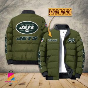 New York Jets NFL Style Puffer Jacket For Fans