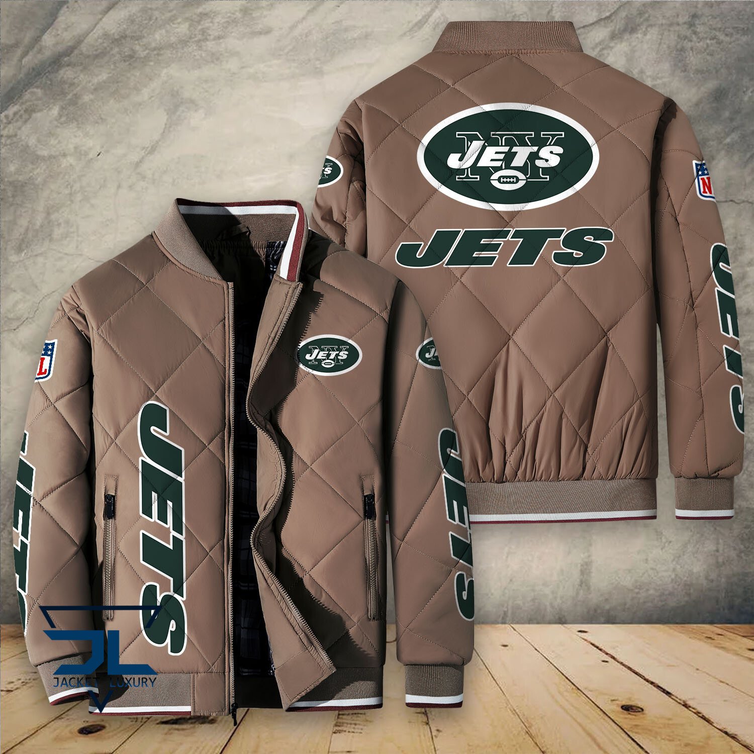 New York Jets NFL Style Puffer Jacket For Fans