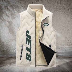 New York Jets NFL Style Sleeveless Puffer Jacket For Fans