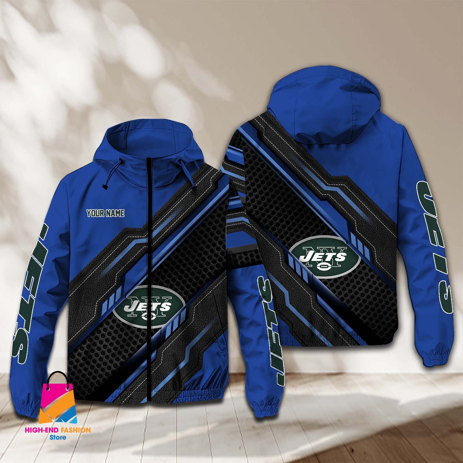 New York Jets NFL Style Windbreaker Jacket For Fans