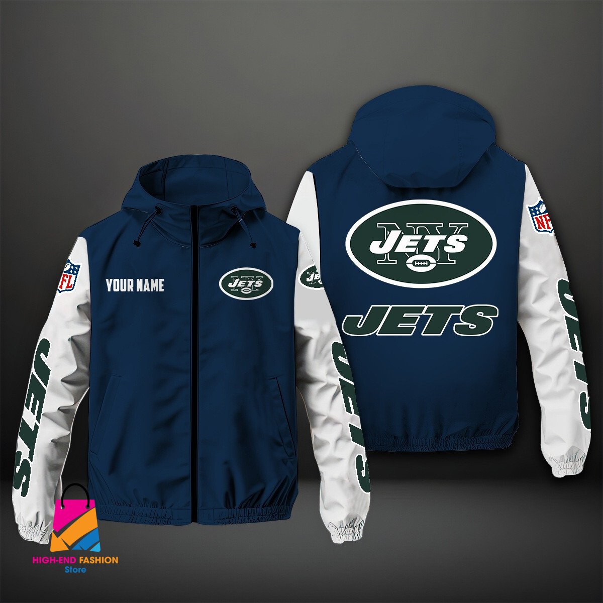 New York Jets NFL Style Windbreaker Jacket For Fans