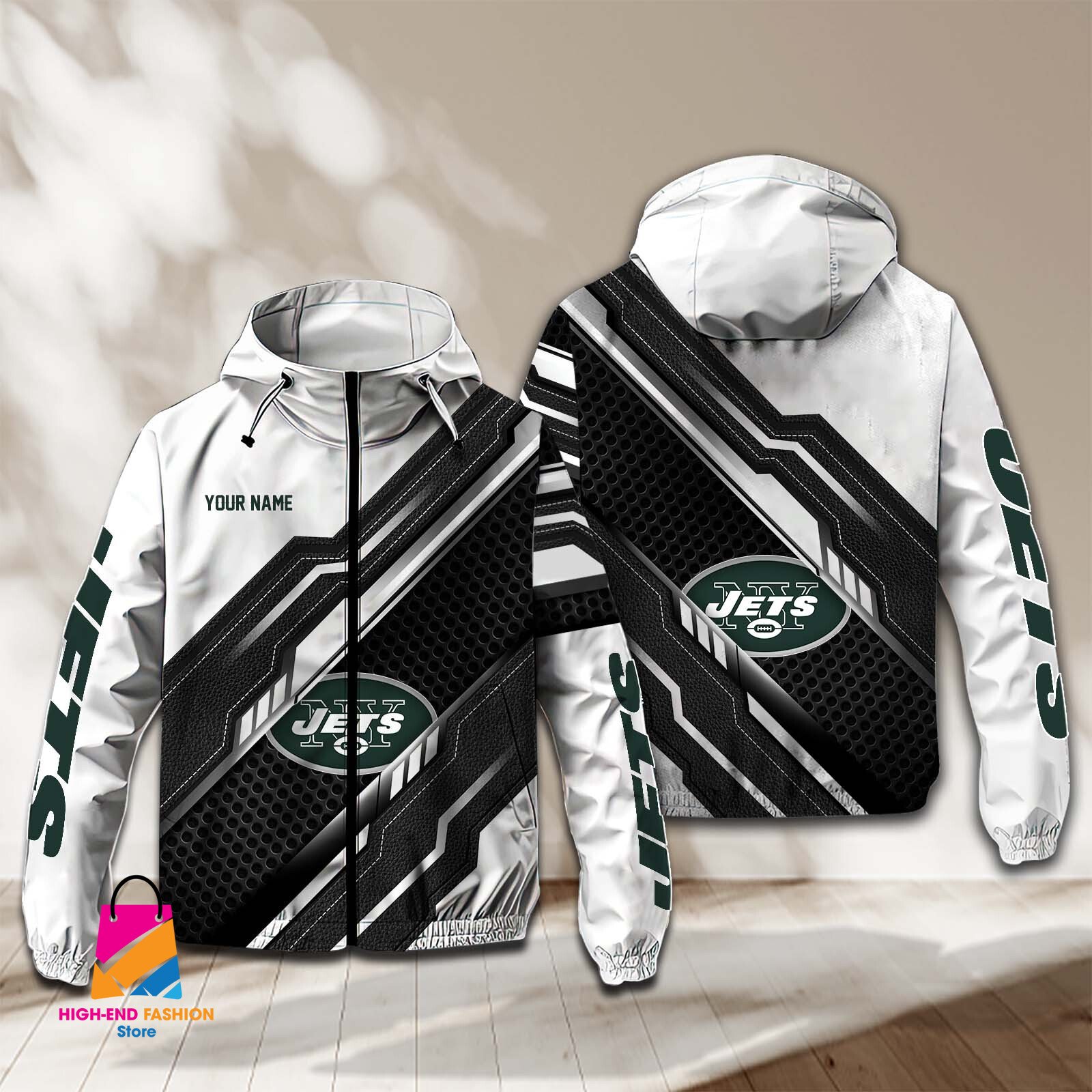 New York Jets NFL Style Windbreaker Jacket For Fans