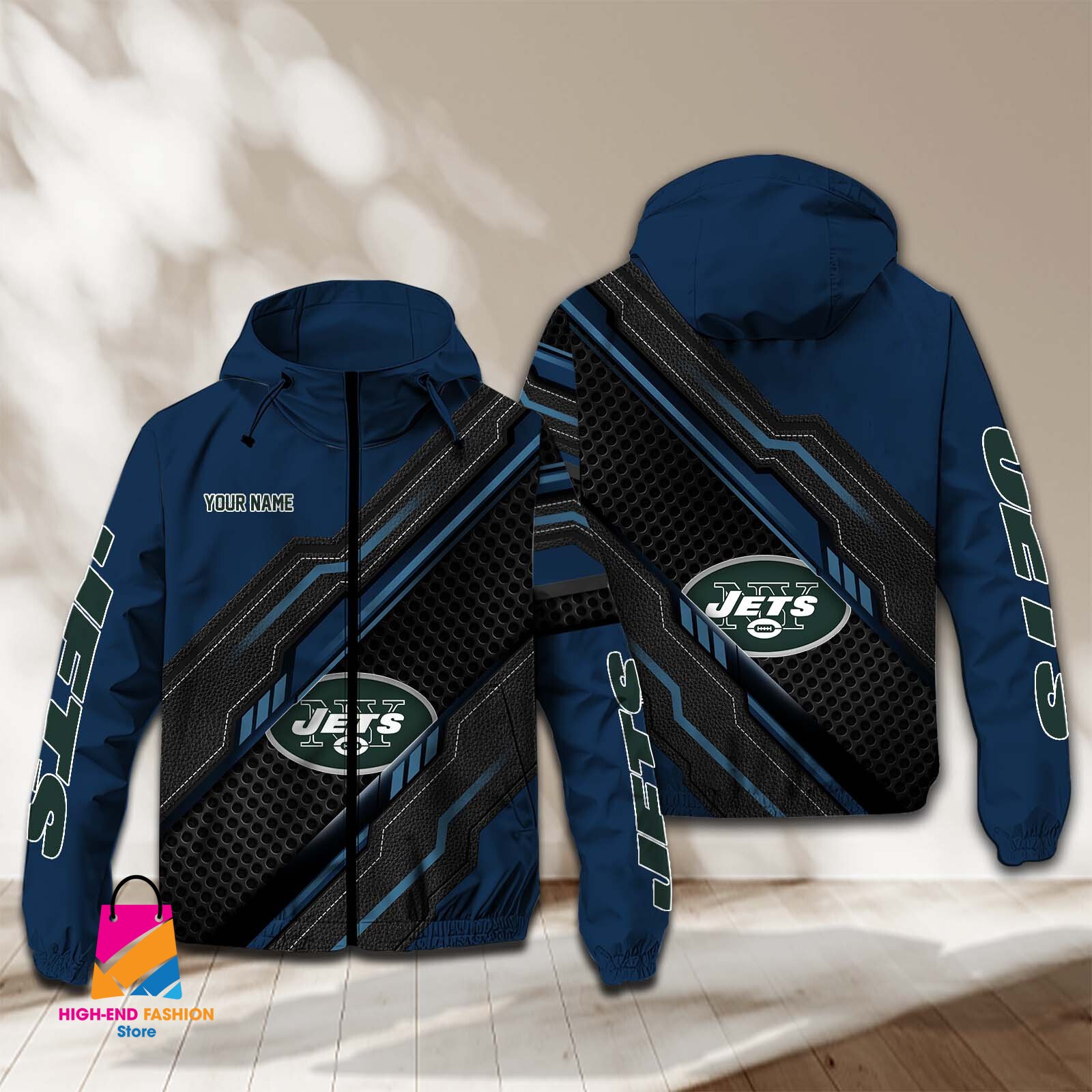 New York Jets NFL Style Windbreaker Jacket For Fans