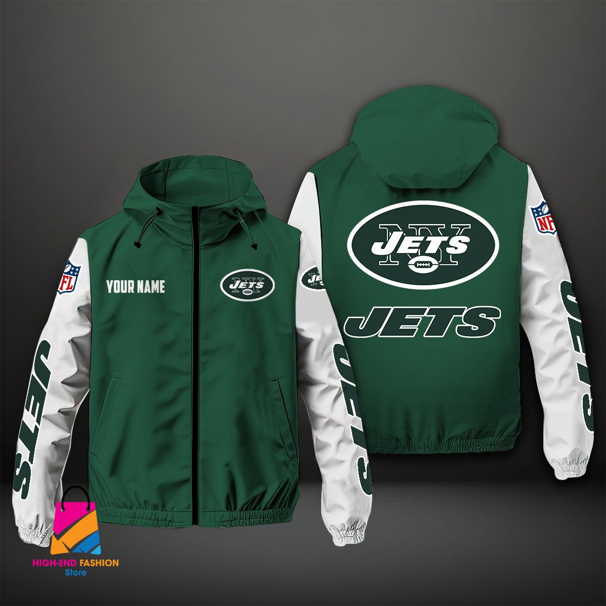 New York Jets NFL Style Windbreaker Jacket For Fans
