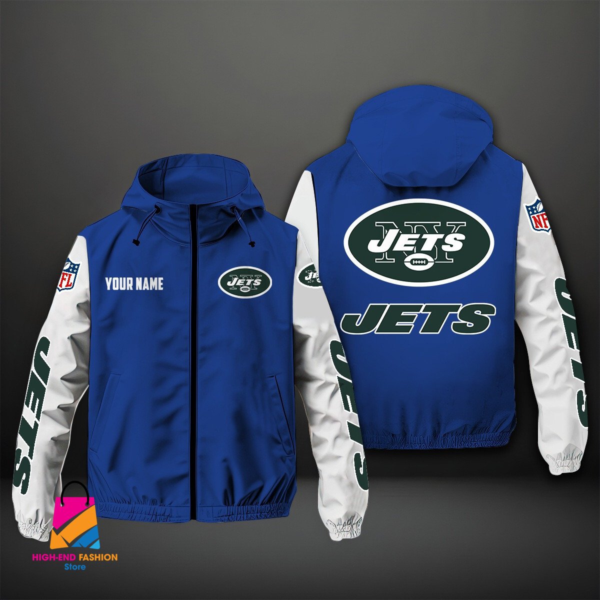 New York Jets NFL Style Windbreaker Jacket For Fans