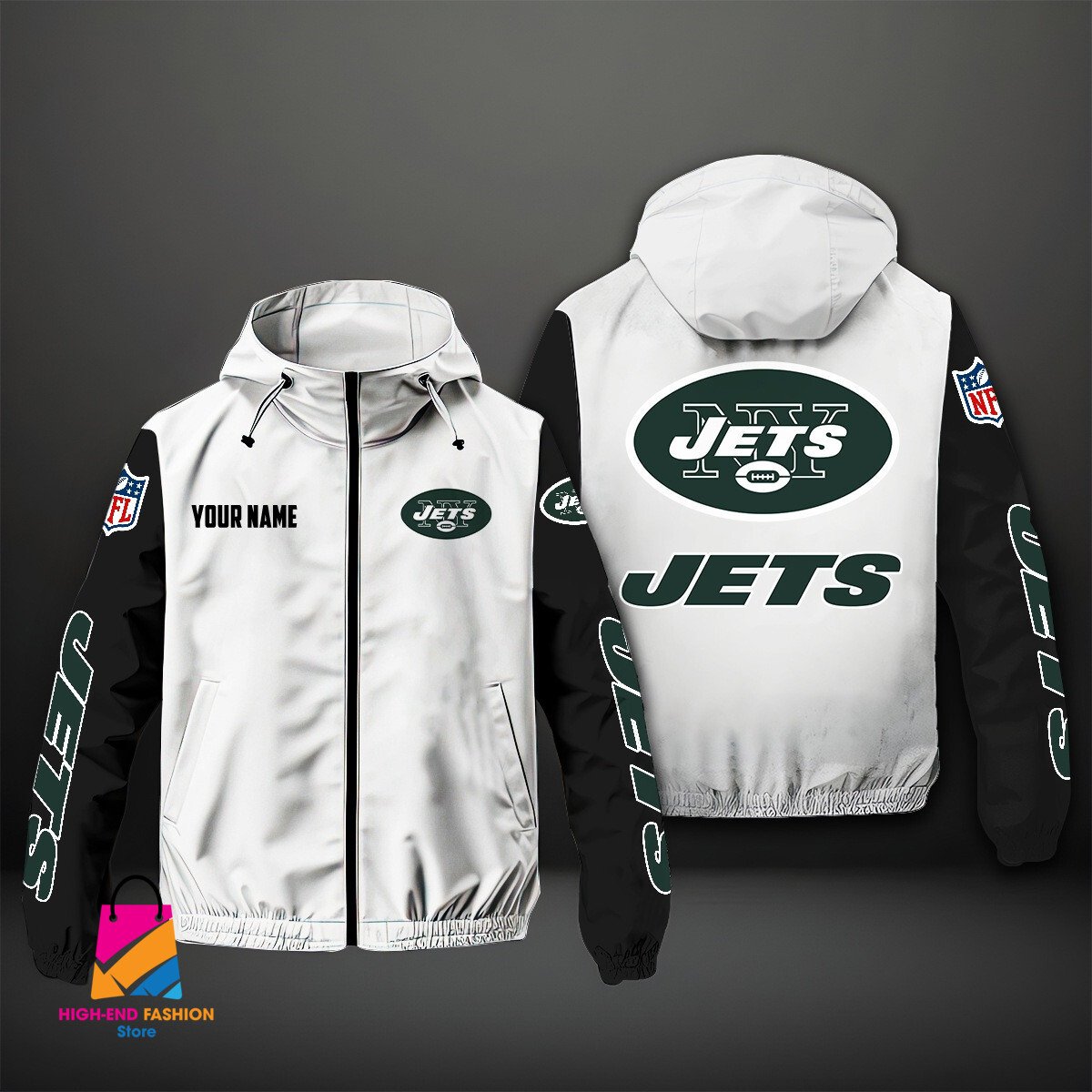 New York Jets NFL Style Windbreaker Jacket For Fans