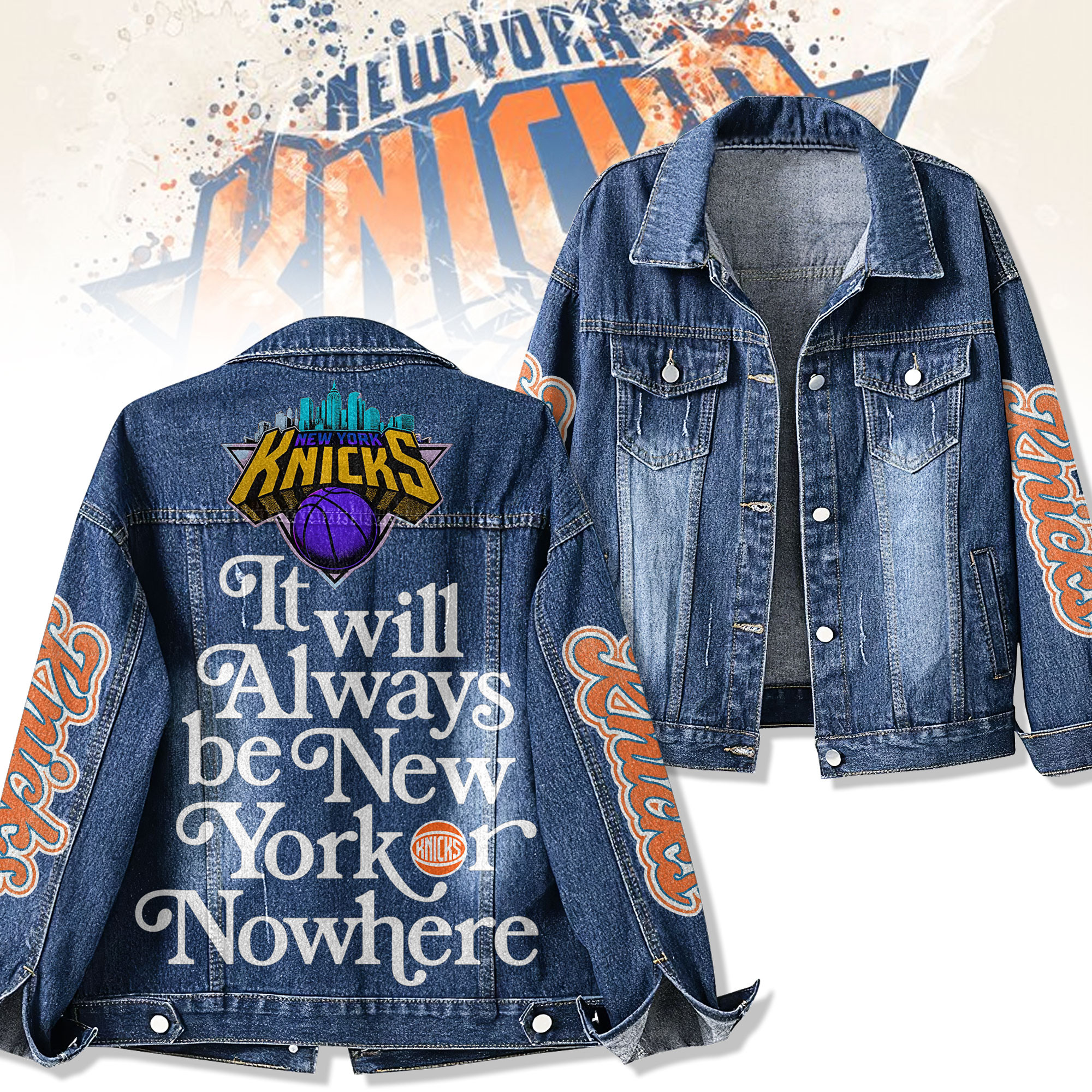 New York Knicks NBA Denim Jacket Gift For Fans