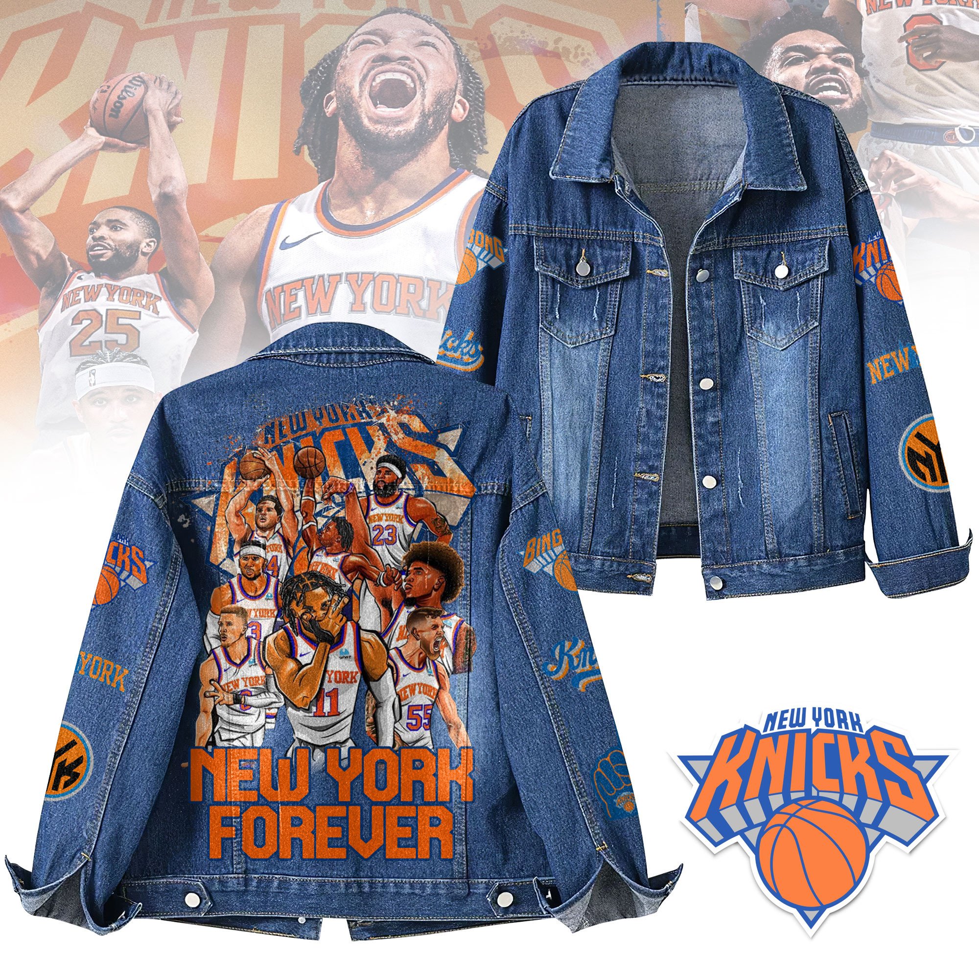 New York Knicks NBA Denim Jacket Gift For Fans